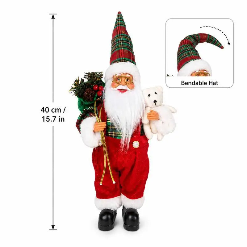 Santa Claus Standing Figurine – Handcrafted Christmas Decor