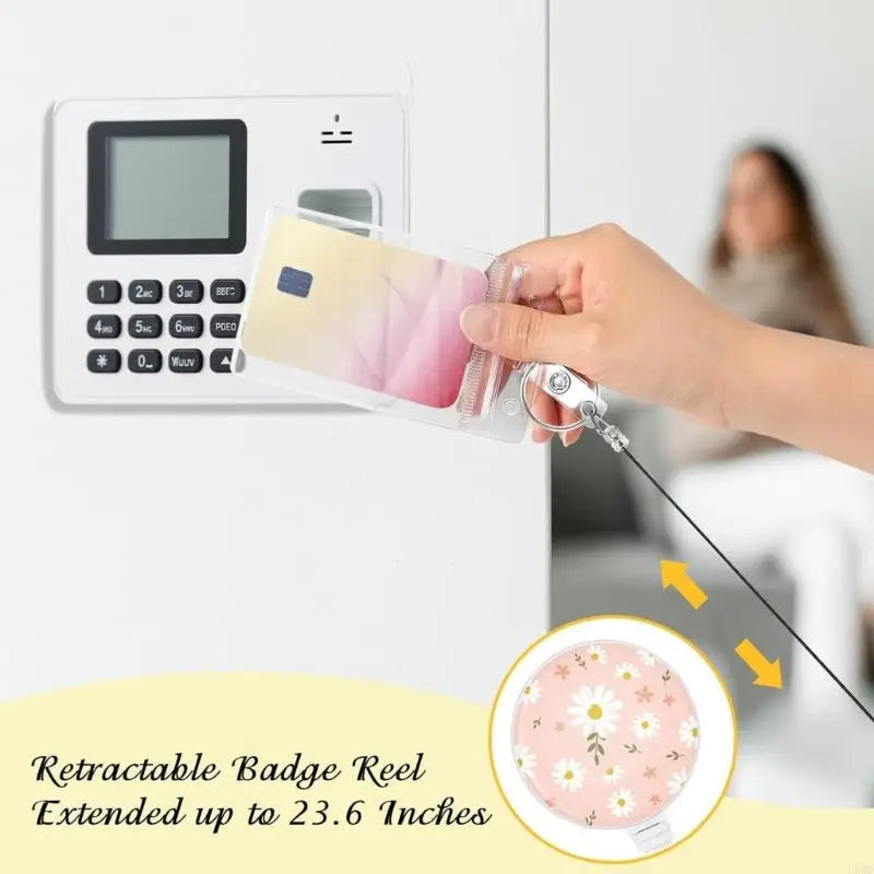 Metal Retractable Badge Card Holder with Belt Clip