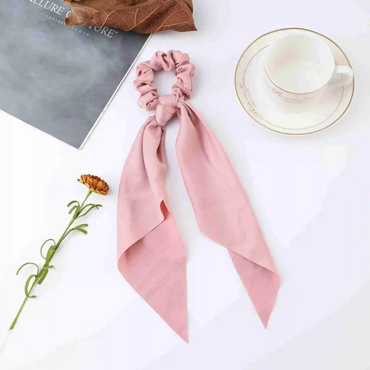 Korean Polka Dot Scrunchies – Women's Elastic Hair Ties & Scarf