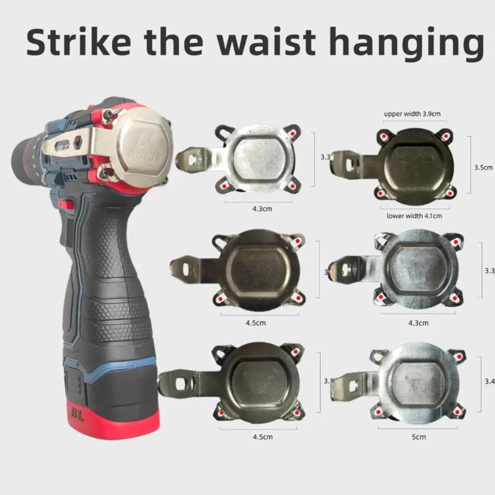 Steel Cordless Drill Belt Hook with Impact Plate | Workshop