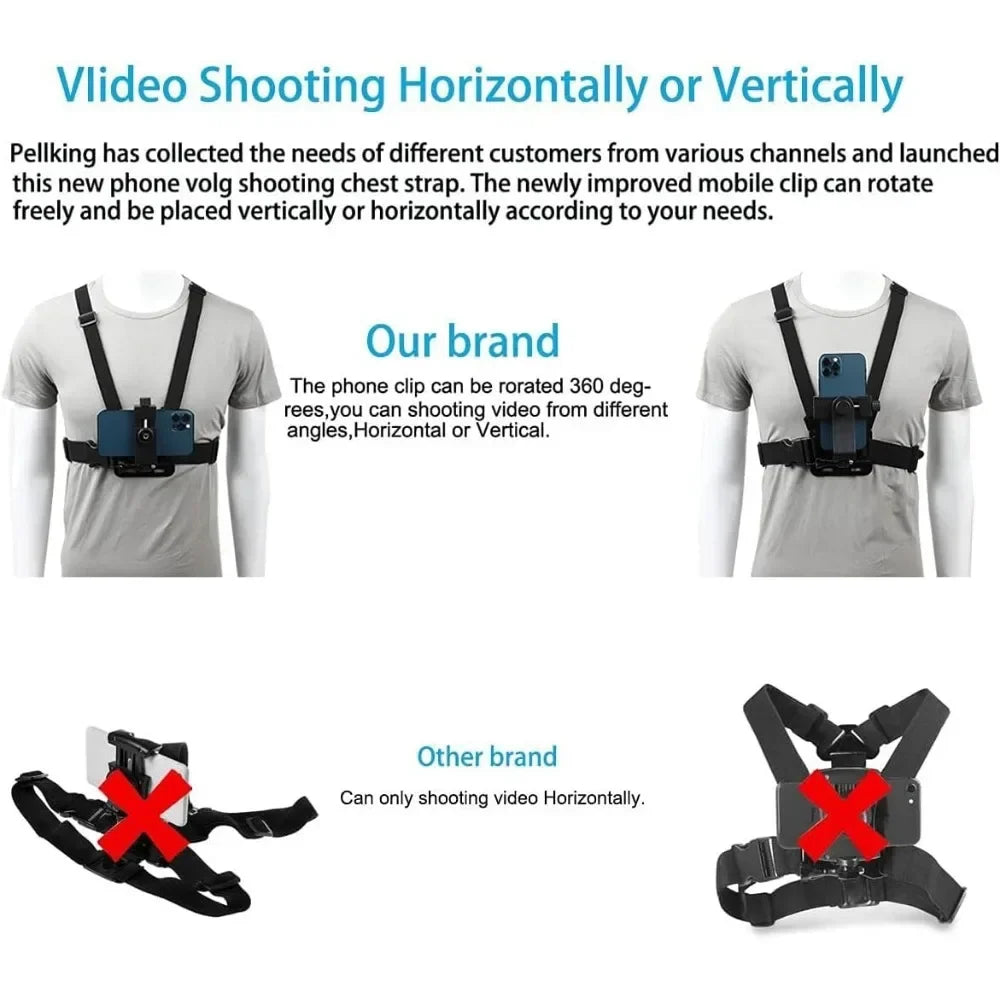 Smartphone Chest Mount Universal Holder – iPhone & Samsung