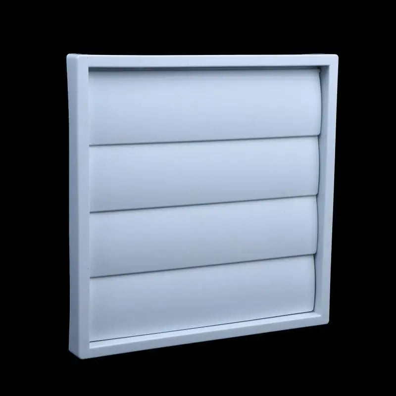White Exterior Vent Cover Grille – One-Way Plastic Exhaust Hood