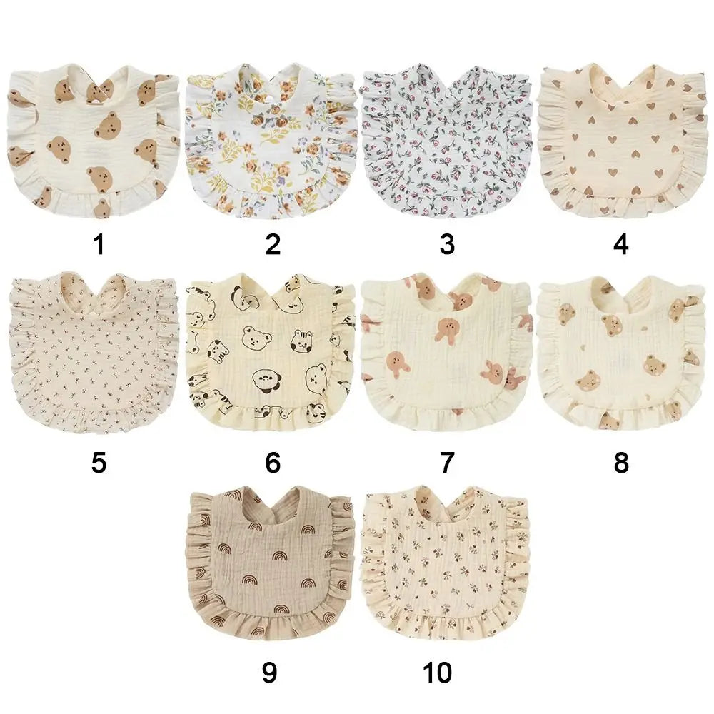 Soft Cotton Baby Bibs – Colorful Infant Burp Cloths 0–2 Yrs
