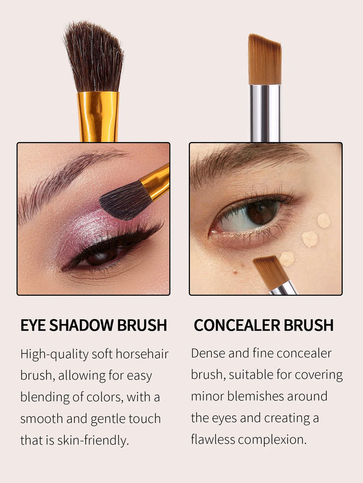 6-Piece Eye Makeup Brush Set – Blending & Concealer Brushes