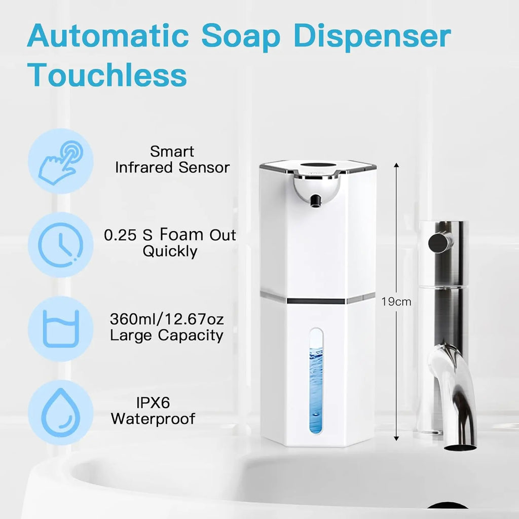 DUTRIEUX Touchless Foaming Soap Dispenser USB Wall Mount 360ml