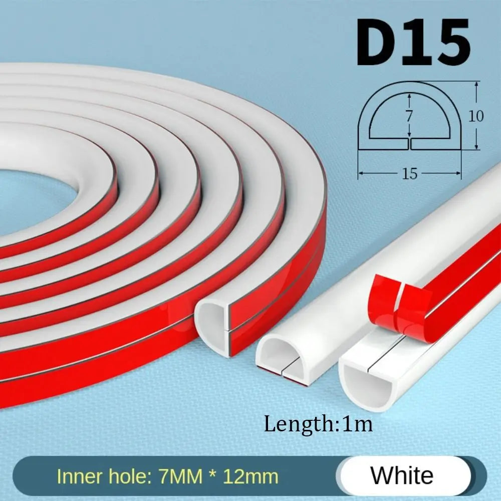 Self-Adhesive Floor Cord Cover PVC Cable Duct Protector 1M