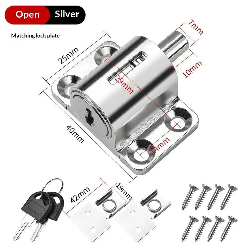 Sliding Door Window Lock Set + 2 Keys – Child Safety Lock