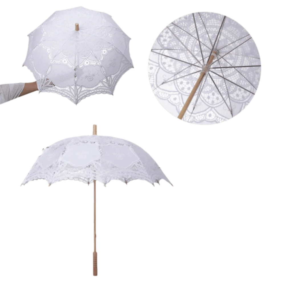 Embroidery Lace Parasol Umbrella – Wedding & Photo Prop