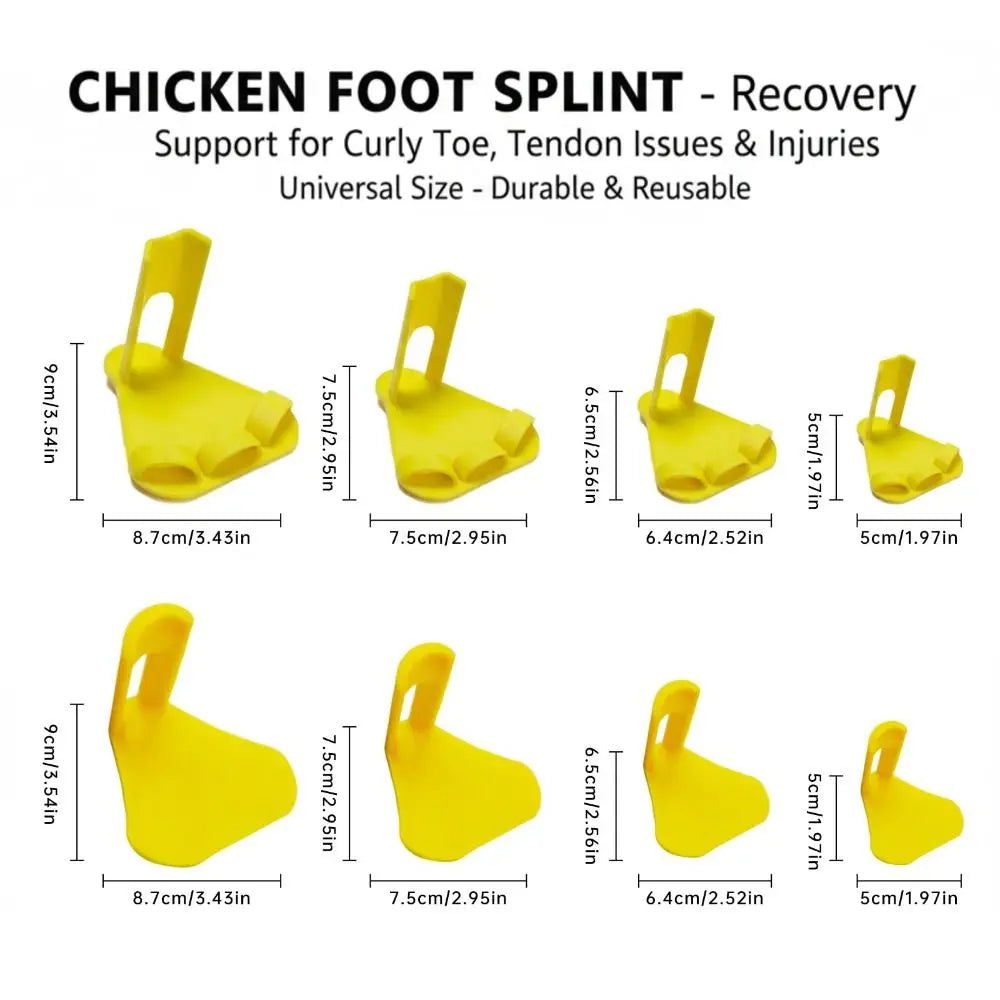 4pcs Adjustable Poultry Leg Splints & Toe Separators for Birds