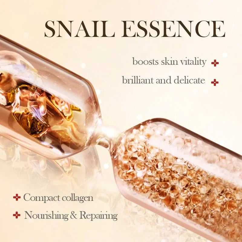 Rose & Snail Extract Face Serum Capsules – Brightening Moisturizer