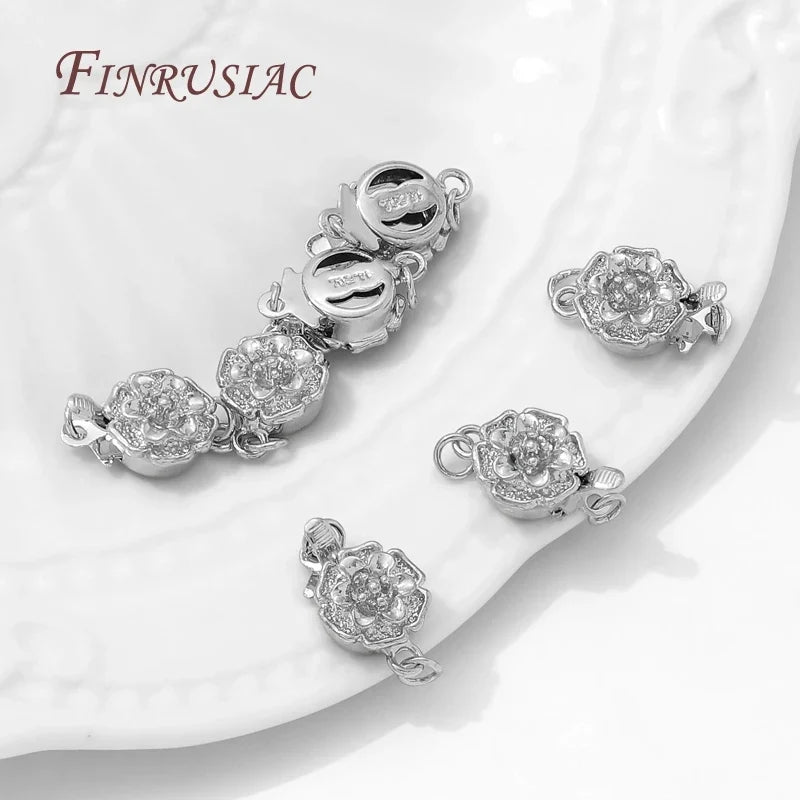 Brass Flower Lobster Clasps – Gold Plated DIY Jewelry Findings