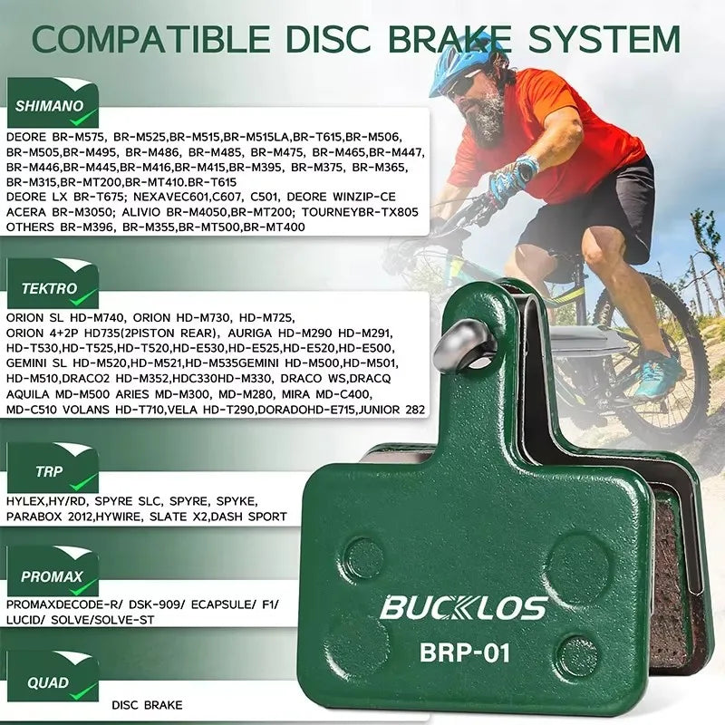 BUCKLOS Ceramic Disc Brake Pads – Shimano B01S B05S MTB
