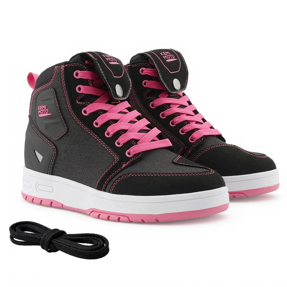 KEMIMOTO Women's Motorcycle Ankle Boots – Breathable Riding