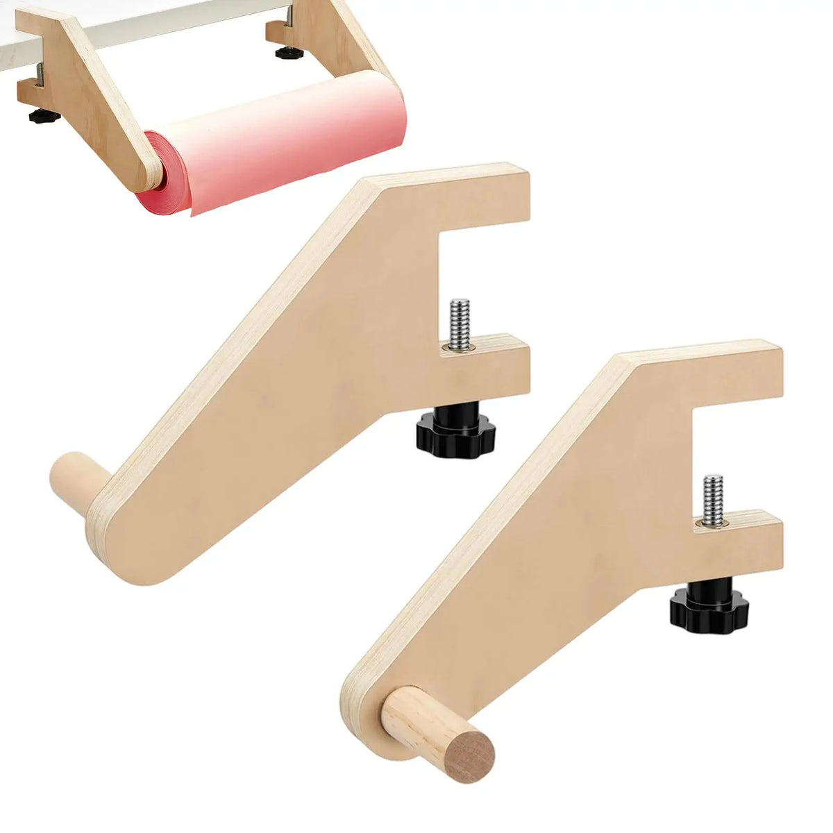 Wooden Craft Paper Roll Holder & Tabletop Drawing Easel