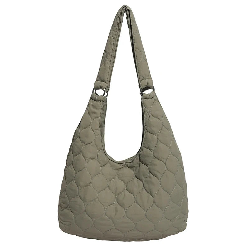 Korean Quilted Shoulder Bag – Large Capacity Women's Tote