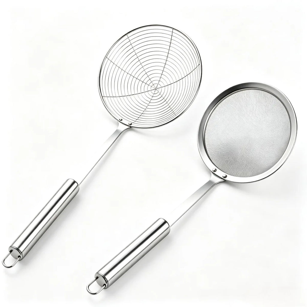 Stainless Steel Spider Skimmer Strainer with Handle | Kitchen Tool