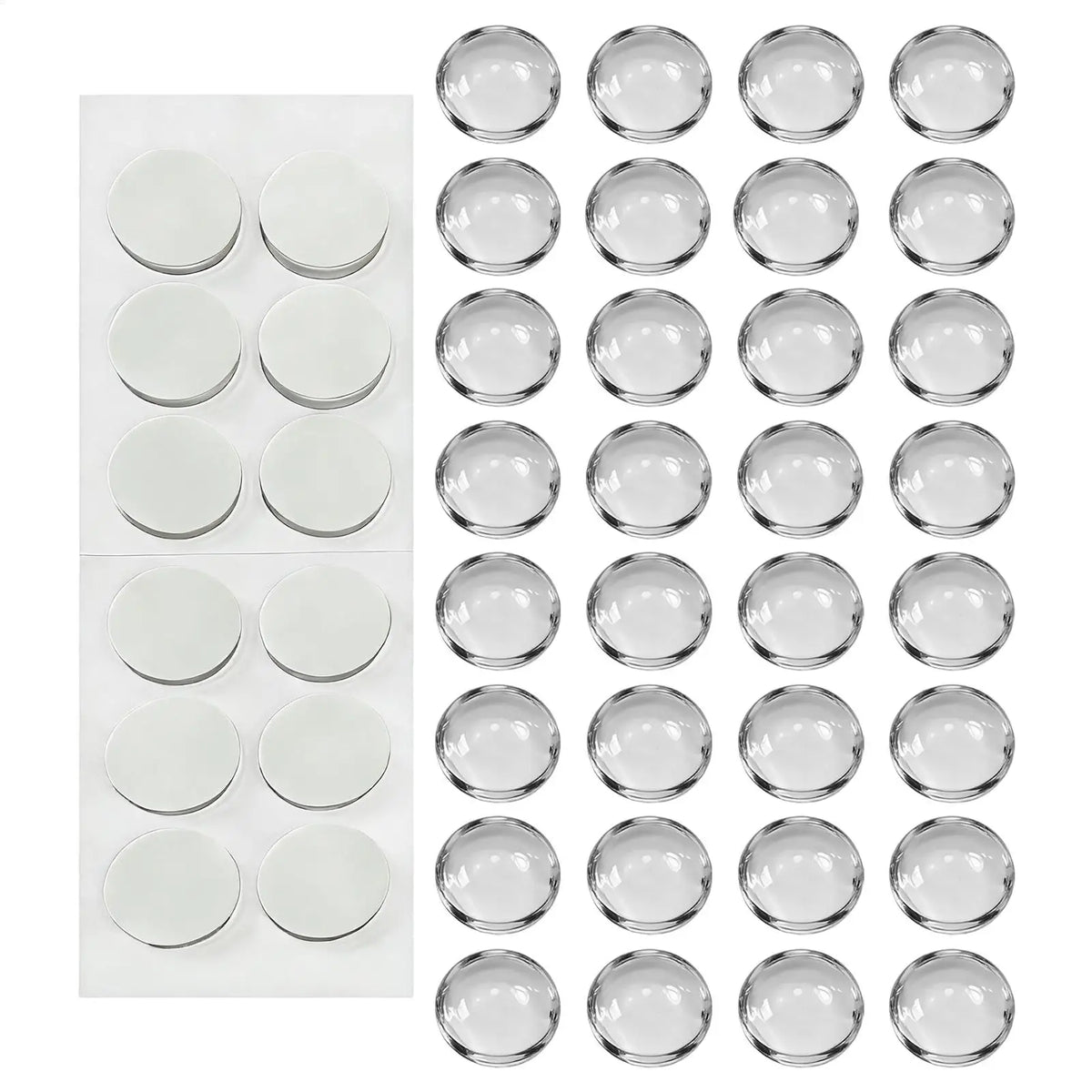 32pc Raised Clear Keyboard Stickers for Long Nails | Transparent