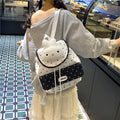 Cute Polka Dot Rabbit Backpack – Large Capacity Women's Bag