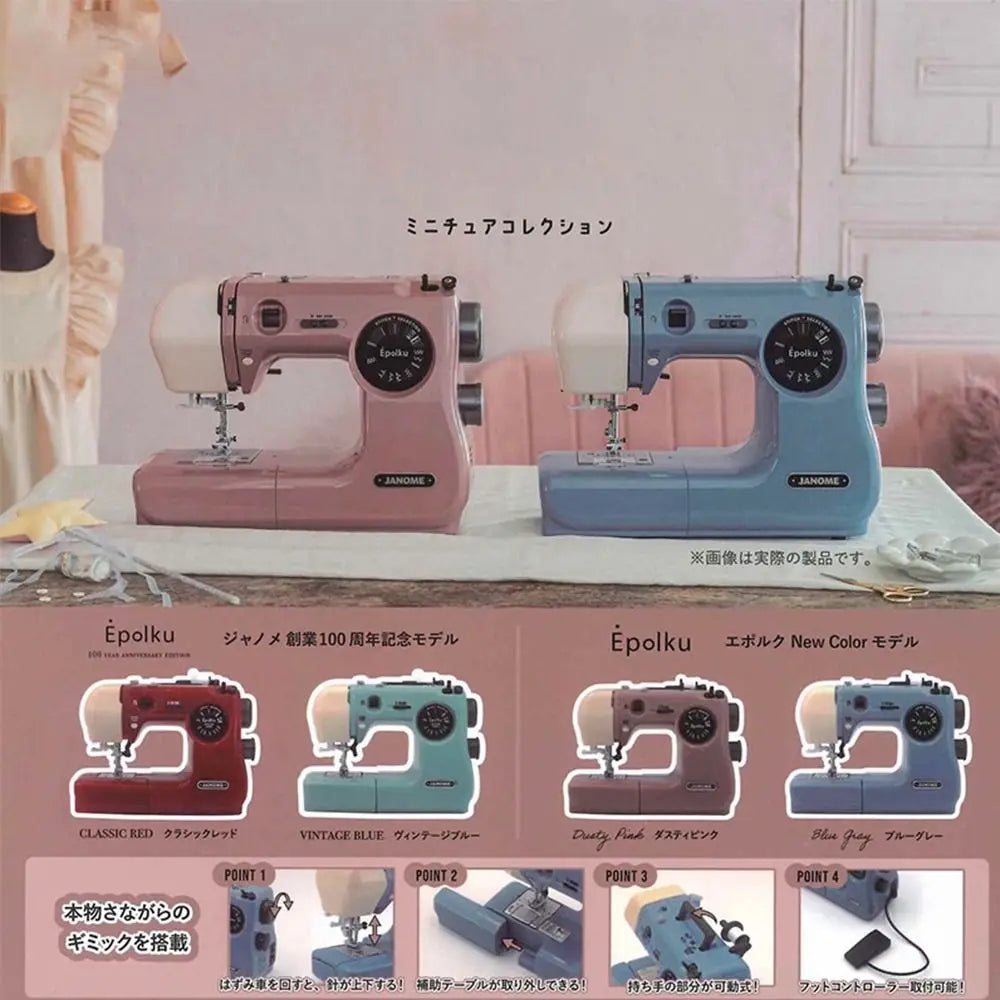 Portable Mini Sewing Machine Model – Pink Blue Red Craft Decor