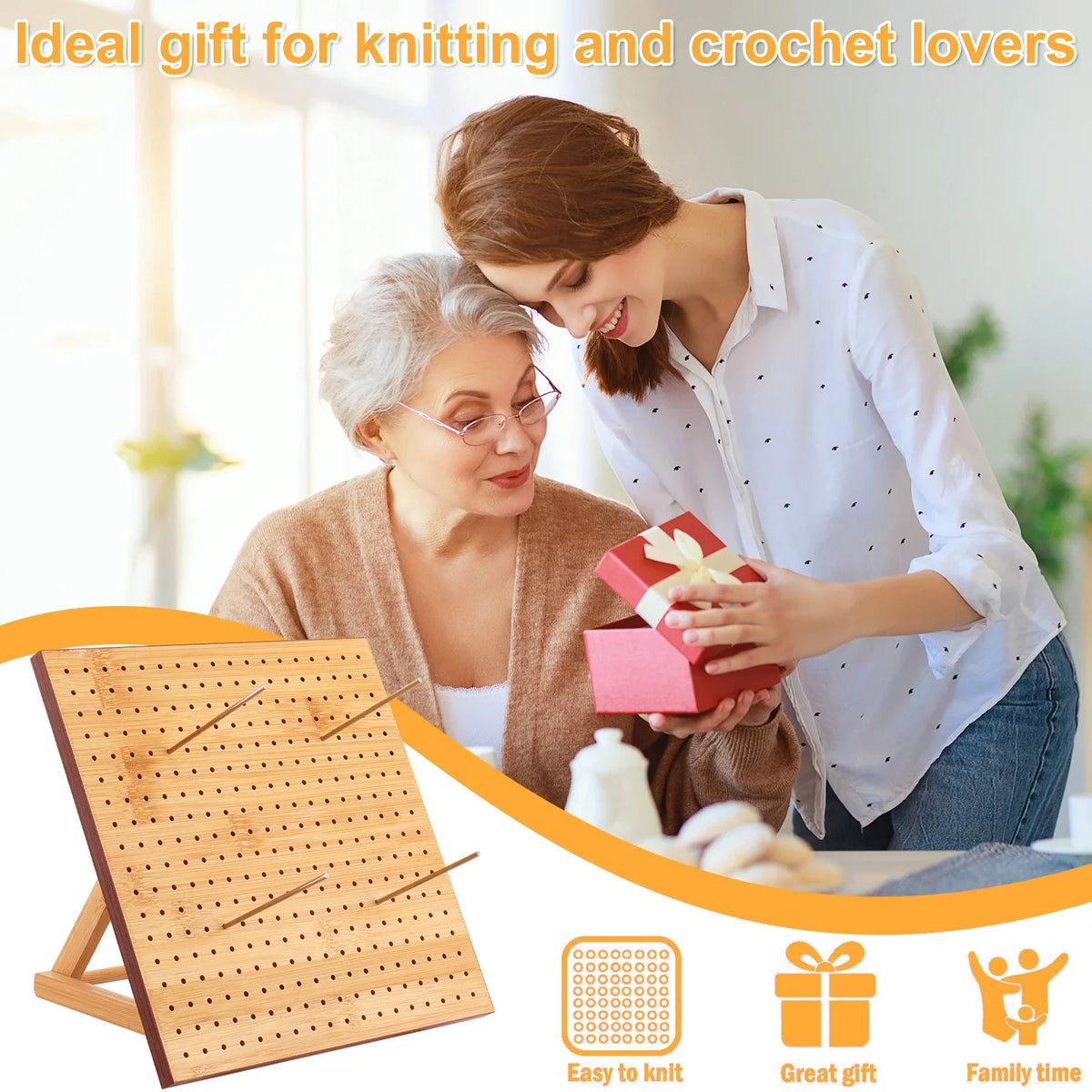 Bamboo Crochet Blocking Board Kit with Steel Pins | Nixie