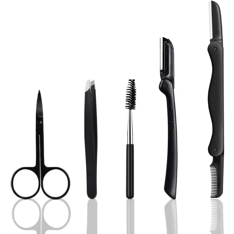 5-in-1 Eyebrow Grooming Kit – Razor, Scissors & Tweezers