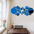 26Pcs 3D Round Acrylic Mirror Wall Stickers – DIY Home Decor