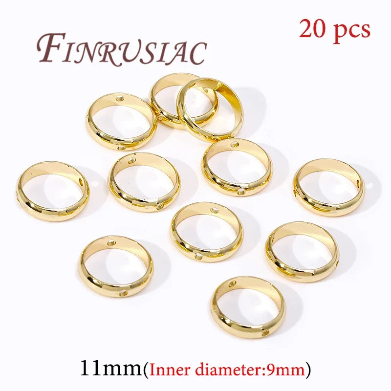 20Pcs 18K Gold Plated Bead Frames | DIY Jewelry Spacers