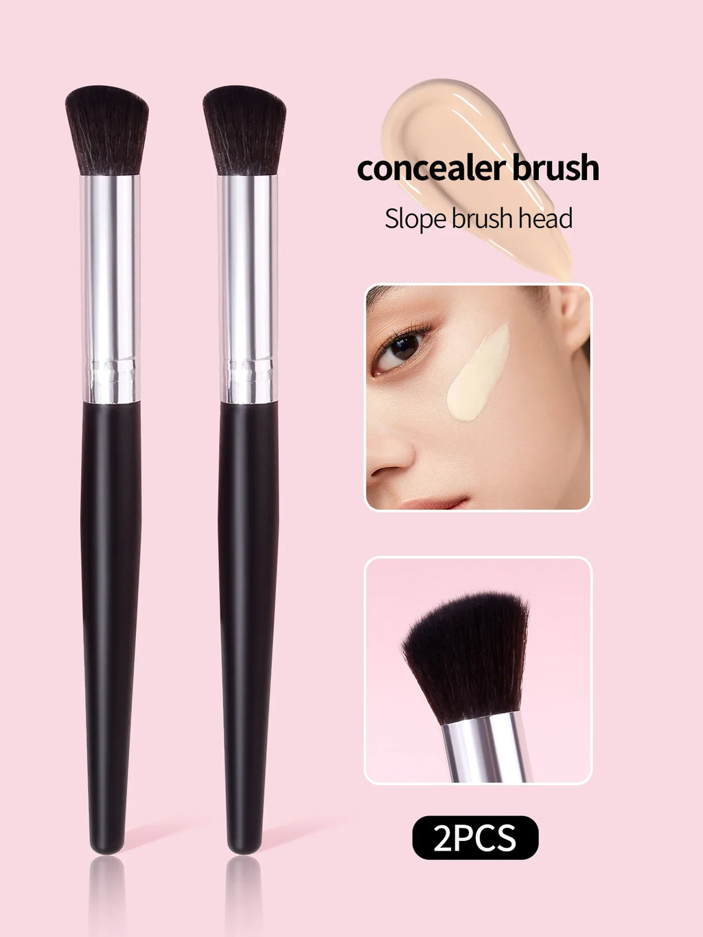 2pcs Flat Head Precision Concealer Brush Set | Nixie