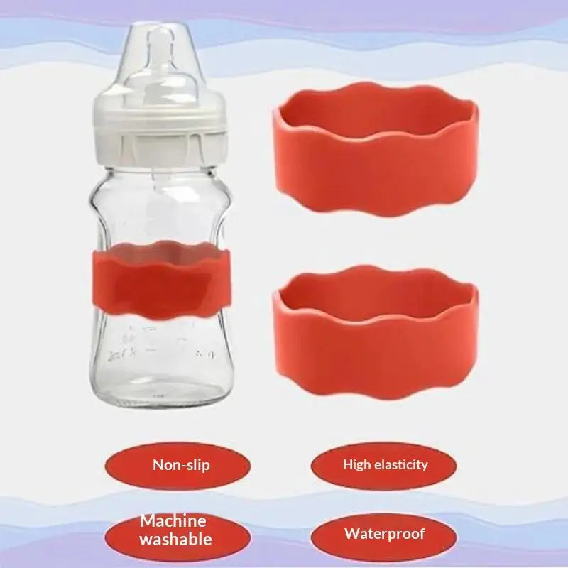 Silicone Baby Bottle ID Bands – Writable, BPA-Free, Color-Coded