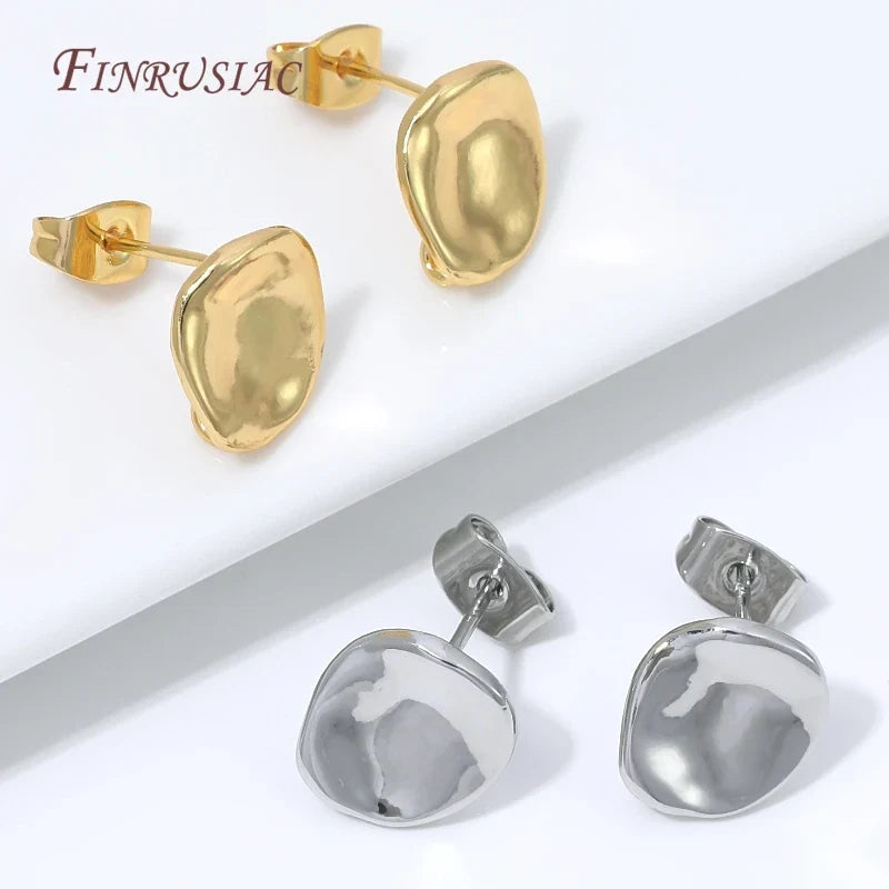 18K Gold Plated Wave Earring Stud Blanks for DIY Resin Jewelry