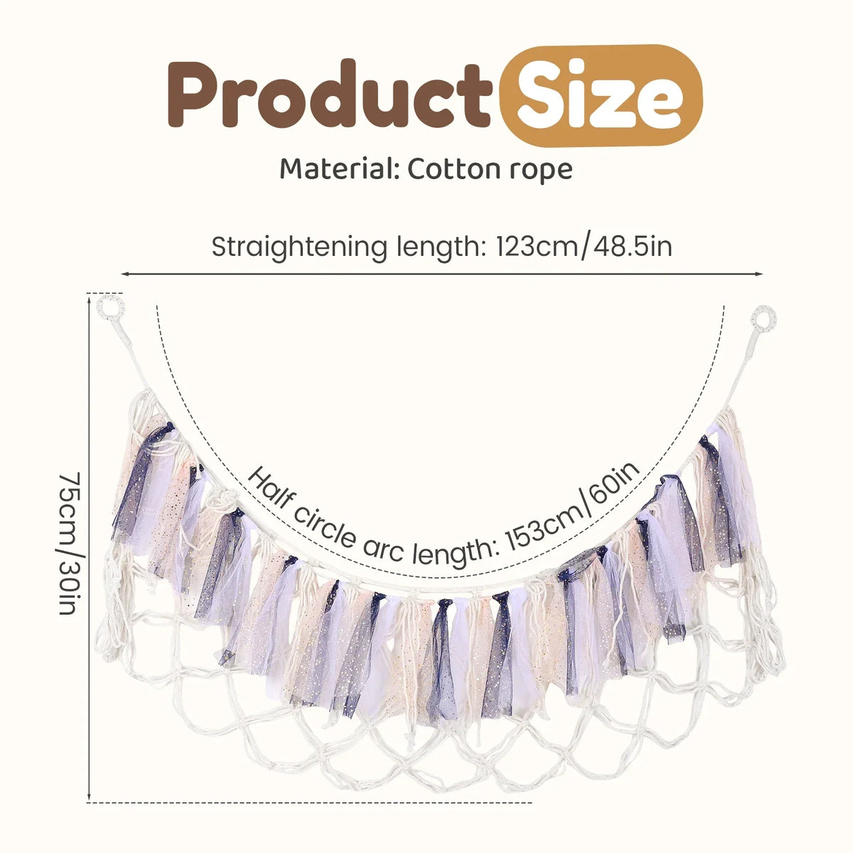 Stuffed Animal Hammock Net – Cotton Rope Toy Organizer