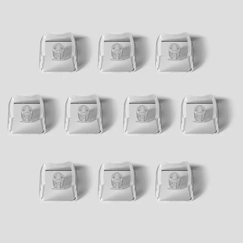 Cute Cat Shaped Transparent Keycaps 1U Blank MX Switch 10/20 PCS