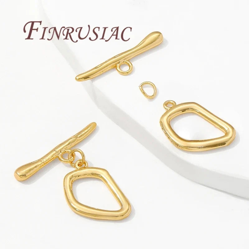 18K Gold Plated Toggle Clasps – Brass OT Jewelry Connectors