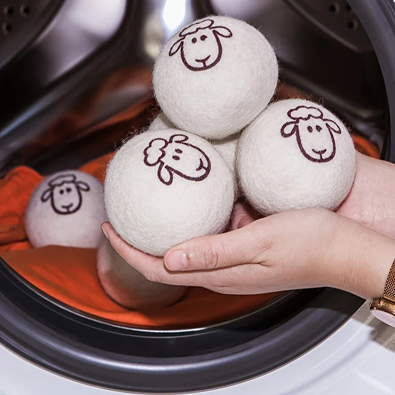 Reusable Wool Dryer Balls 3/6 Pack – Natural Fabric Softener