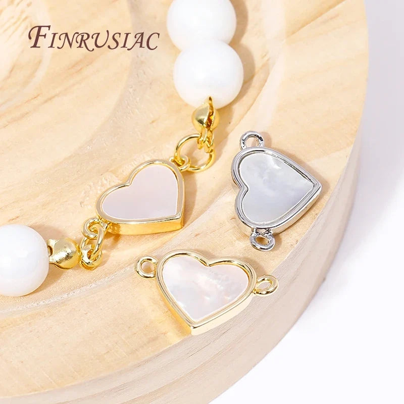 18K Gold Plated Shell Heart Charm Pendant – DIY Jewelry Making