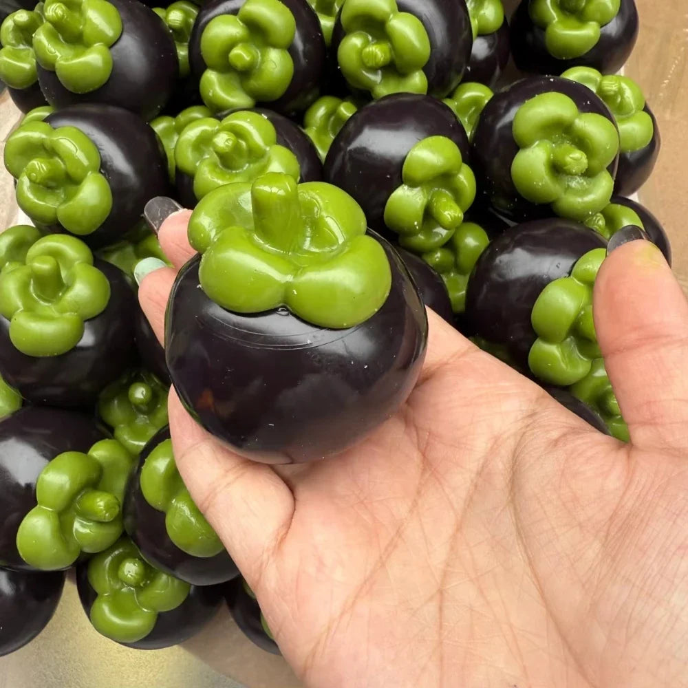 Mangosteen Squishy Squeeze Toy – Glitter Fidget Ball Gift
