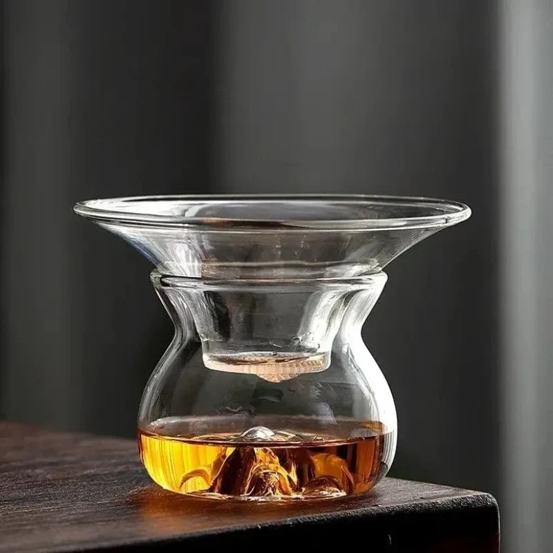 Luxury Transparent Glass Tea Filter Set – 2-Piece Large Caliber