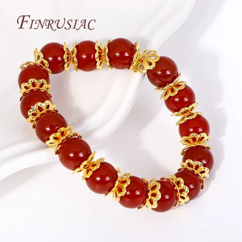 18K Gold Plated Brass Filigree Bead Caps 5/6/8mm | 50–100 pcs