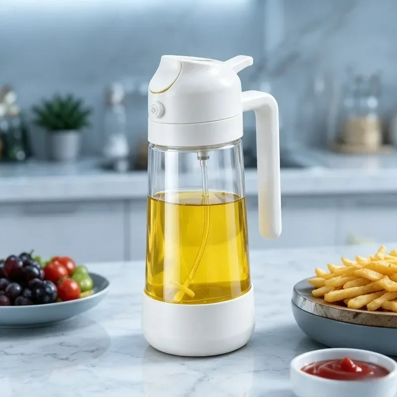 Olive Oil Sprayer Dispenser 2-in-1 Glass Bottle 15.89oz