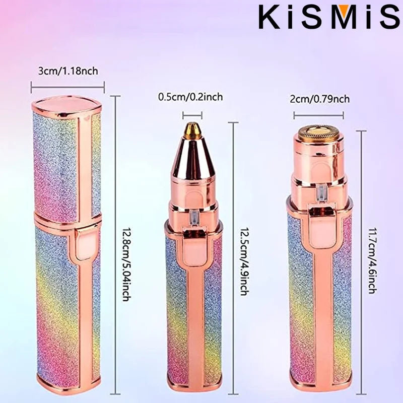 2-in-1 Electric Eyebrow & Facial Hair Trimmer USB Rechargeable