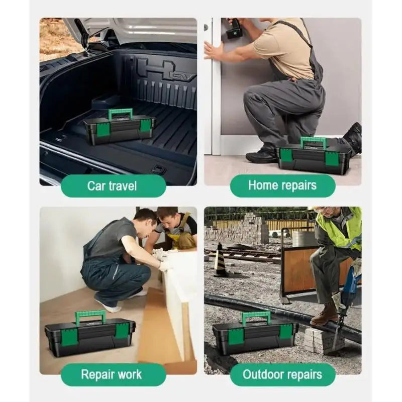 10-Inch Plastic Tool Storage Box – Portable Handheld Toolbox