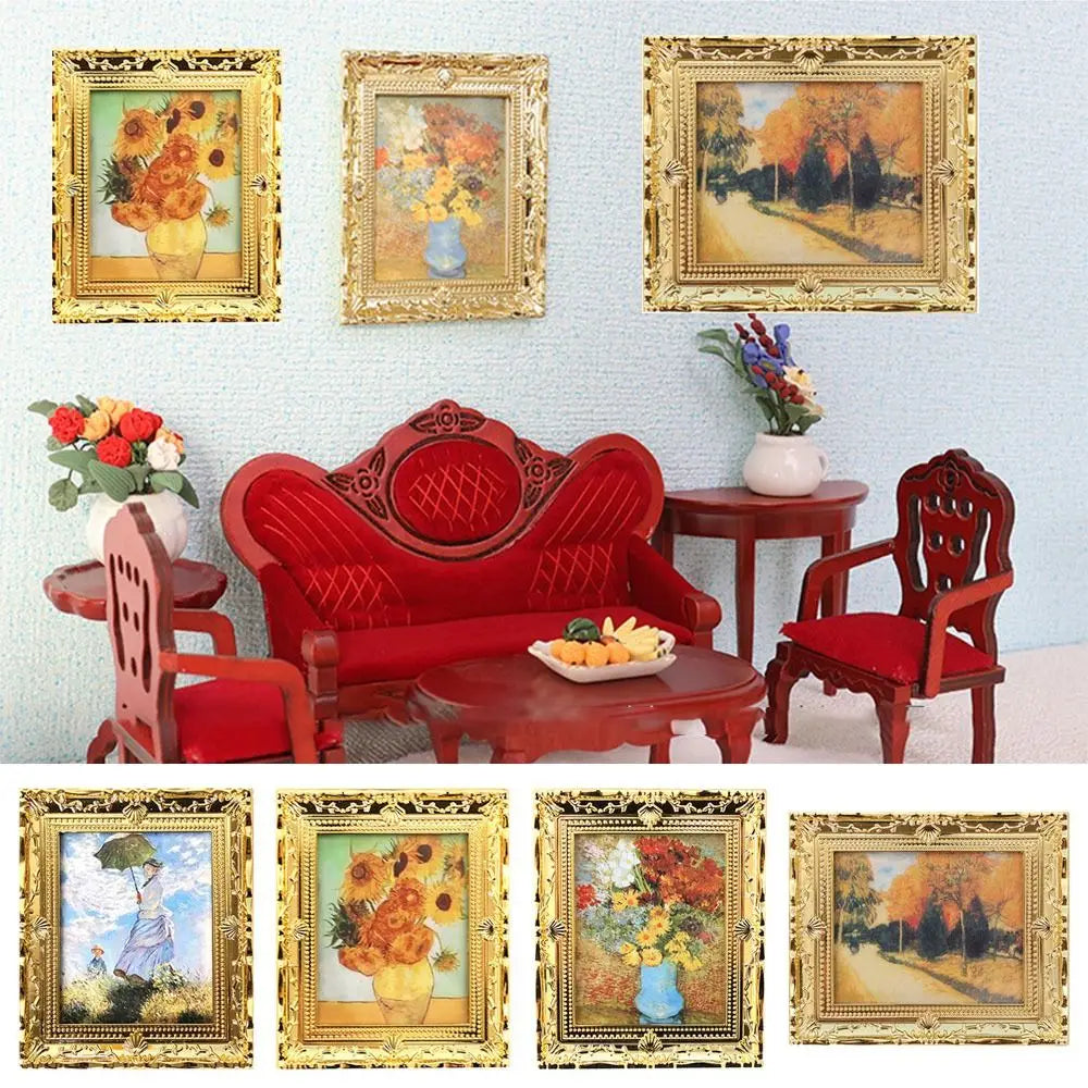 1/12 Scale Resin Photo Frame Dollhouse Miniature Decor Accessory