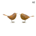 Rustic Metal Bird Statue – Iron Art Outdoor Garden Sculpture