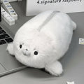 Cute Seal Plush Pencil Case – Large Capacity Stationery Bag