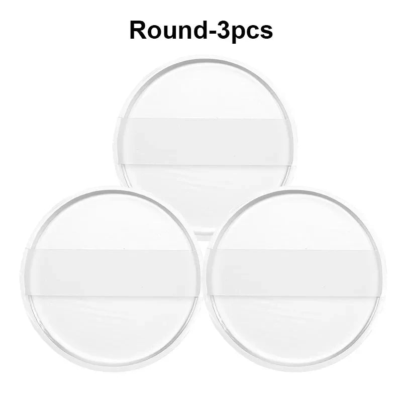 Clear Silicone Powder Puffs | Non-Absorbent Cosmetic Blender