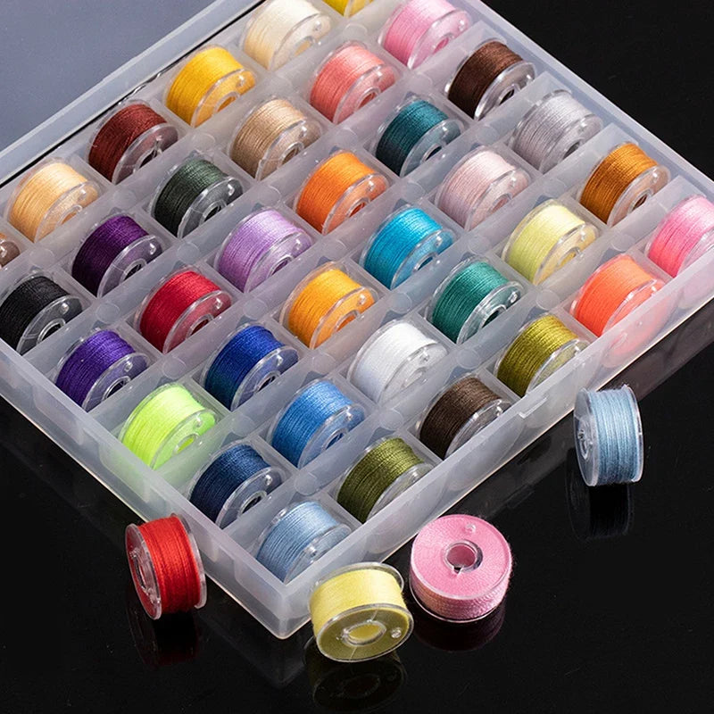 Multicolor Sewing Bobbins Box Set 25 or 36 Pcs with Case