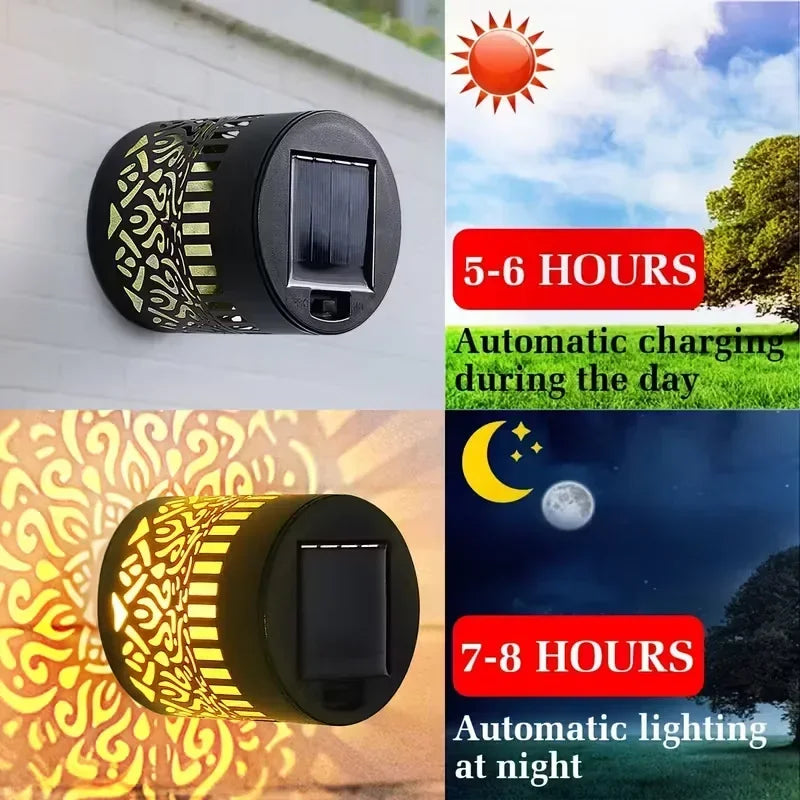 Solar Mandala LED Wall Lamp – Outdoor Waterproof Garden Light