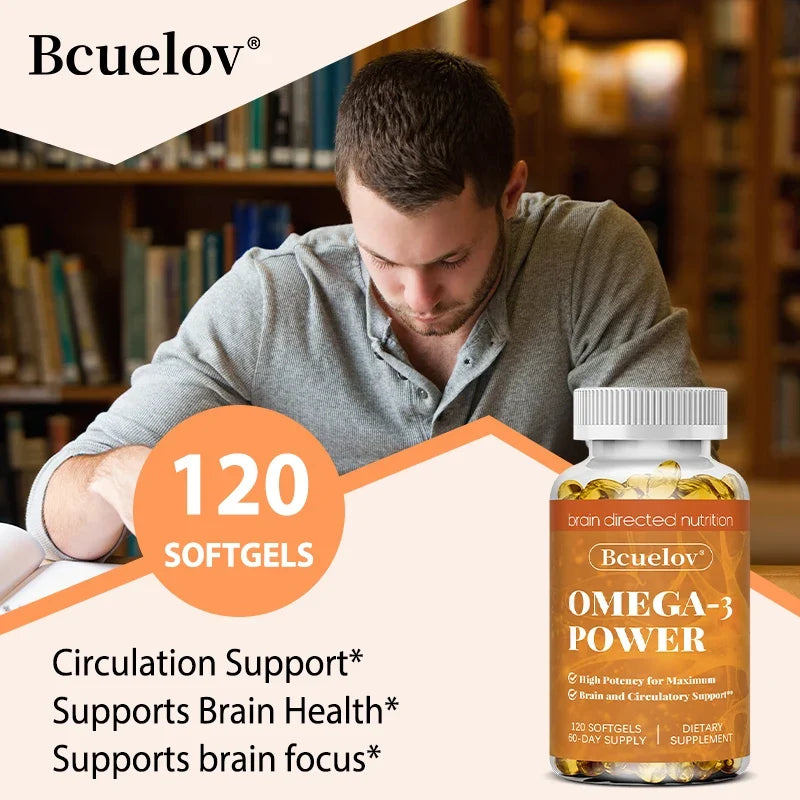 Omega-3 Fish Oil Softgels – DHA & EPA Non-GMO Supplement
