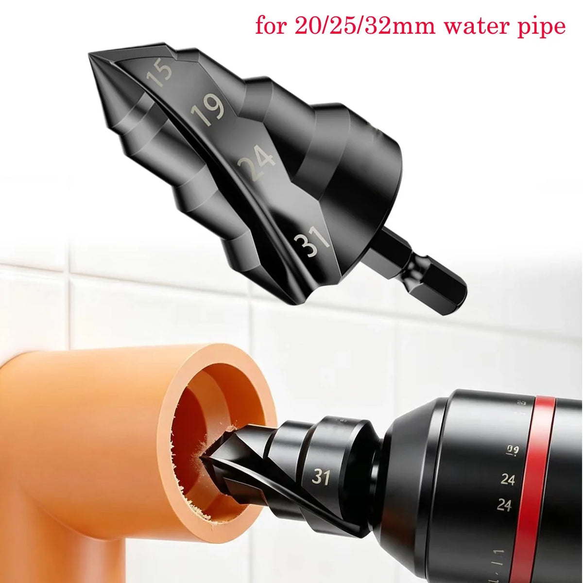 DAZZLEEX HSS Step Drill Bit PPR PVC Pipe – 15/19/24/31mm