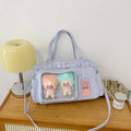 Nixie 2D Anime Purple Boston Bag – Large Shoulder & Crossbody